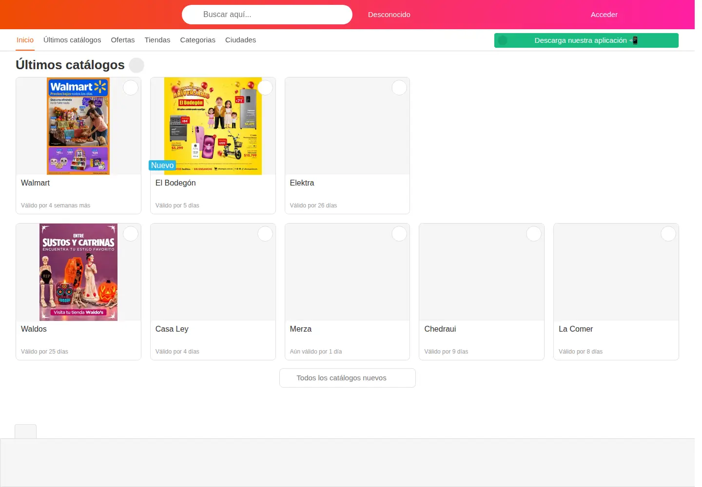 Screenshot of catalogosofertas.com.mx