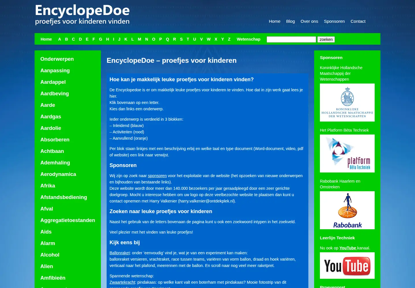 Screenshot of encyclopedoe.nl
