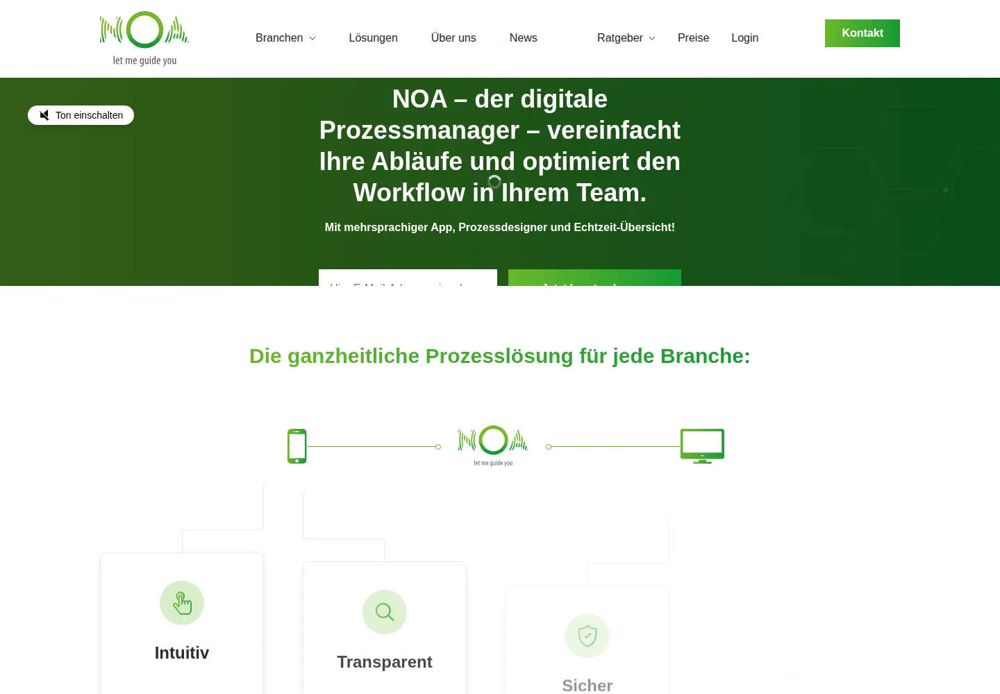 Screenshot of noa.online