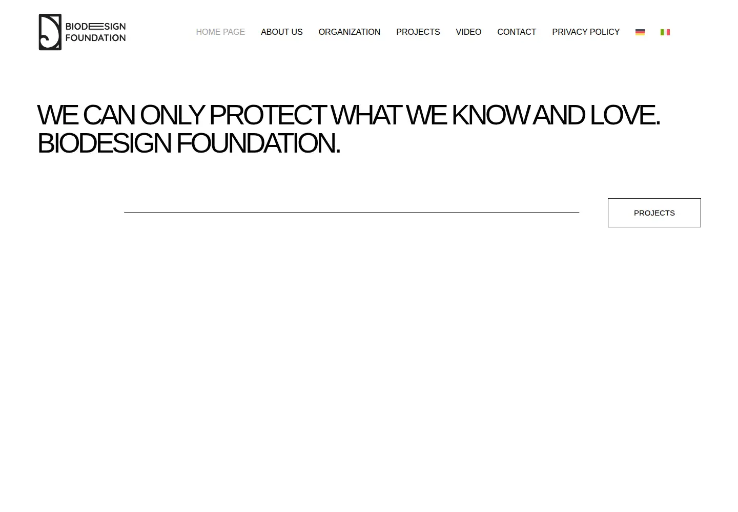Screenshot of biodesignfoundation.org