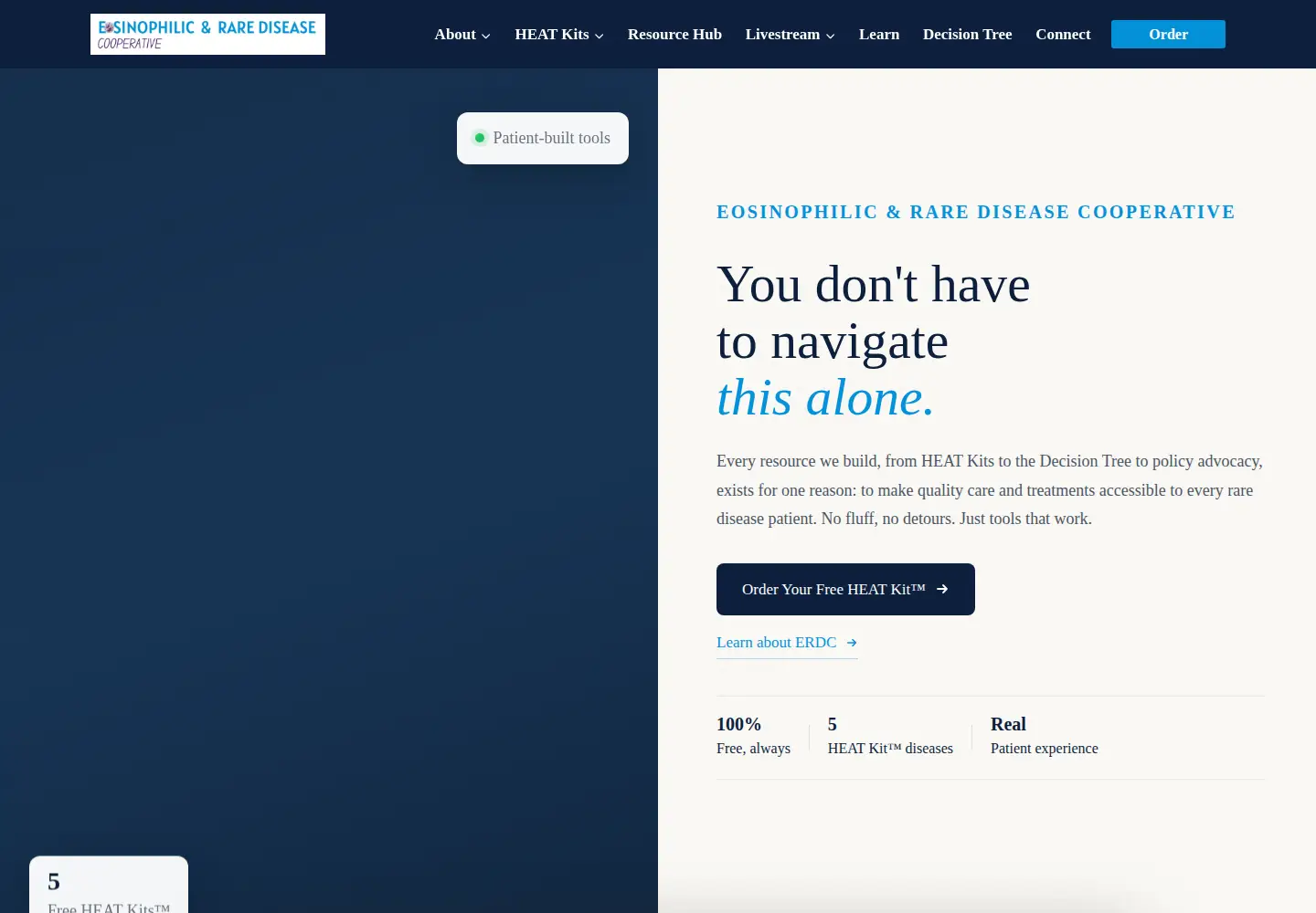 Screenshot of eosinophilraredisease.org