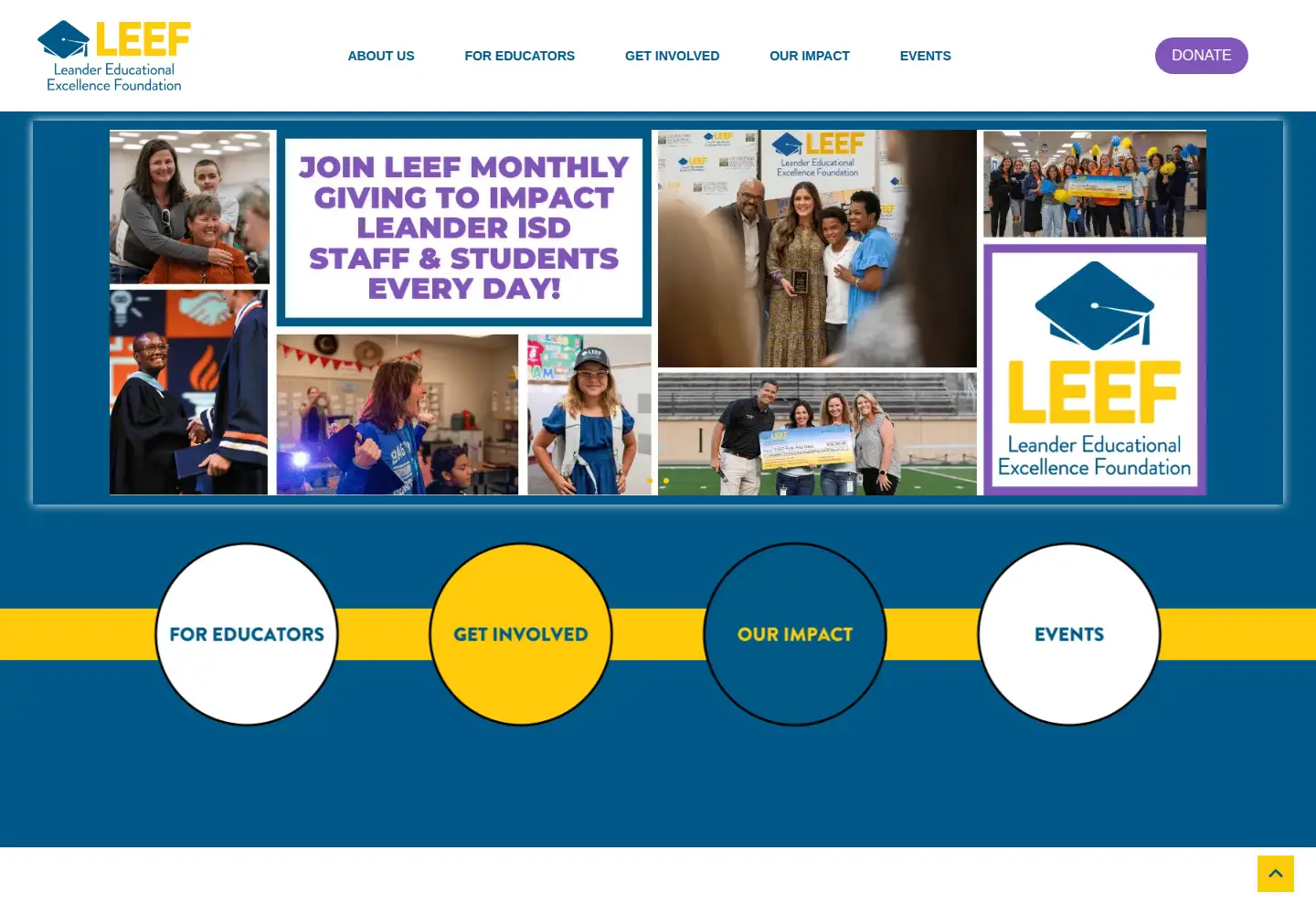Captured homepage of leeftx.org in the current scan