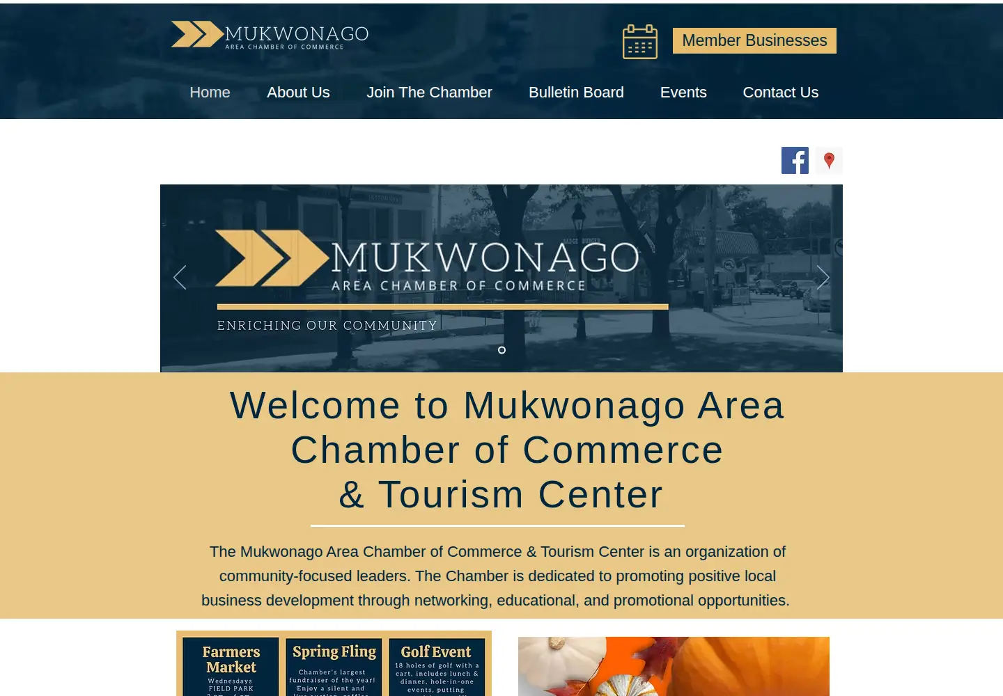 Screenshot of mukwonagochamber.org