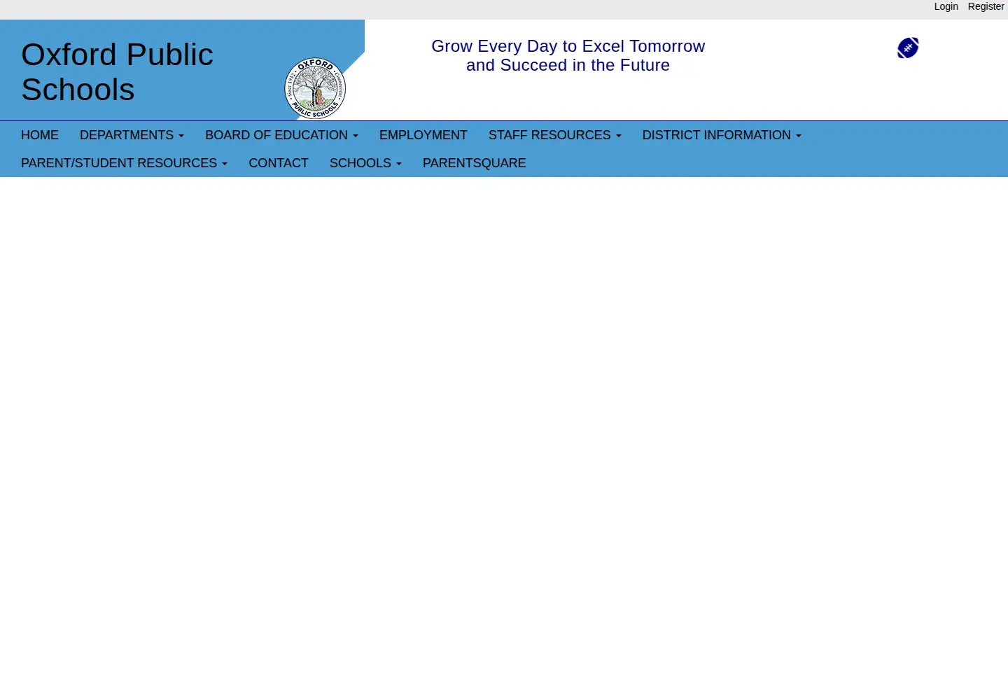 Screenshot of oxfordpublicschools.org