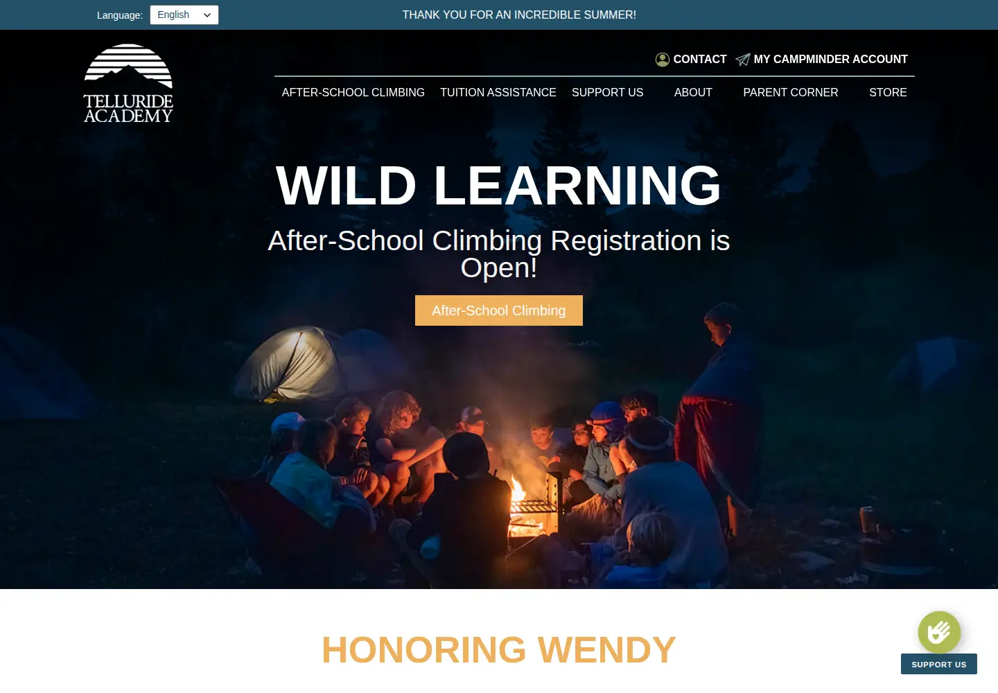 Screenshot of tellurideacademy.org