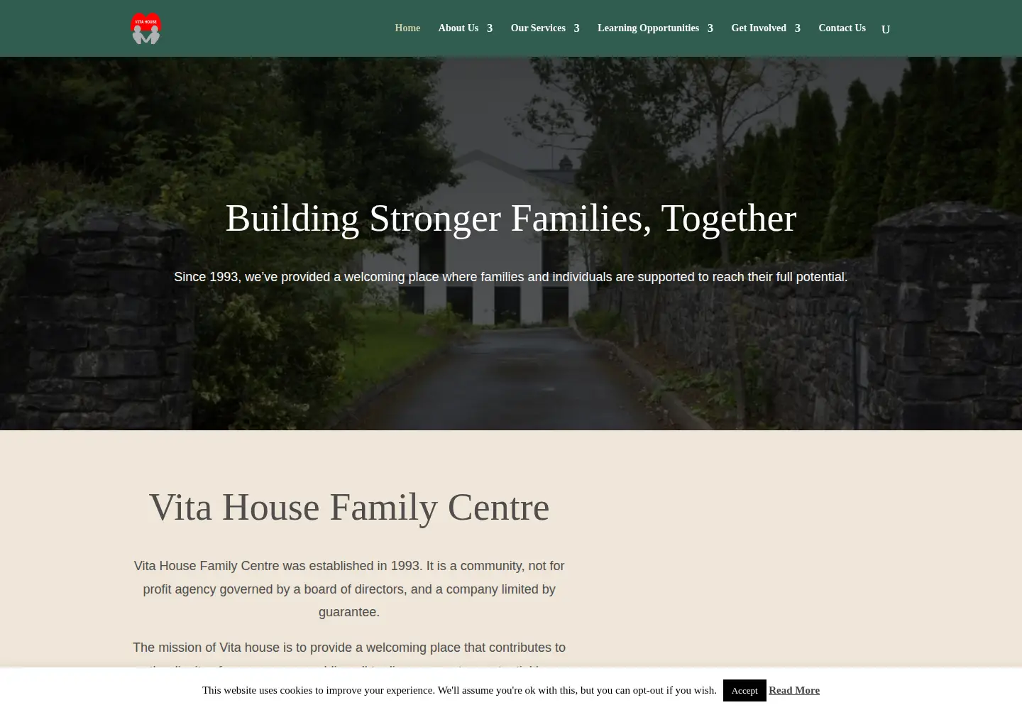 Captured homepage of vitahouse.org in the current scan