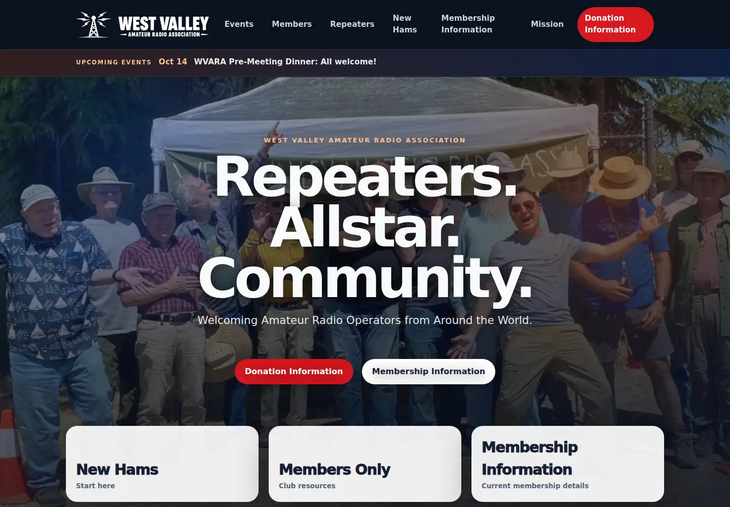 Captured homepage of wvara.org in the current scan