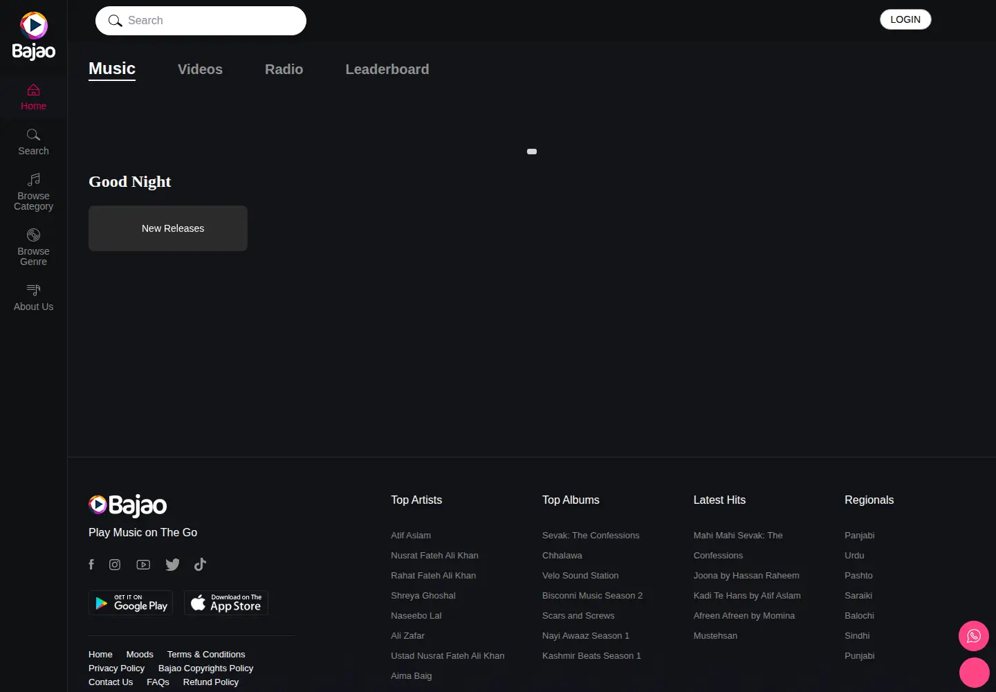 Screenshot of bajao.pk