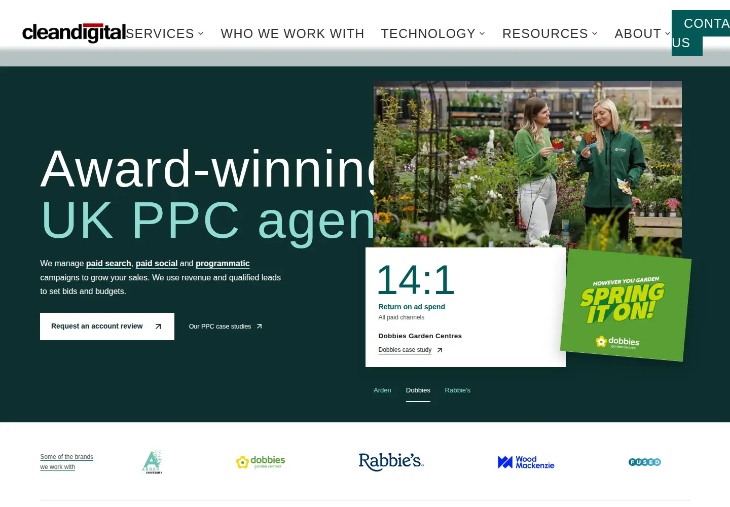 Screenshot of cleandigital.co.uk