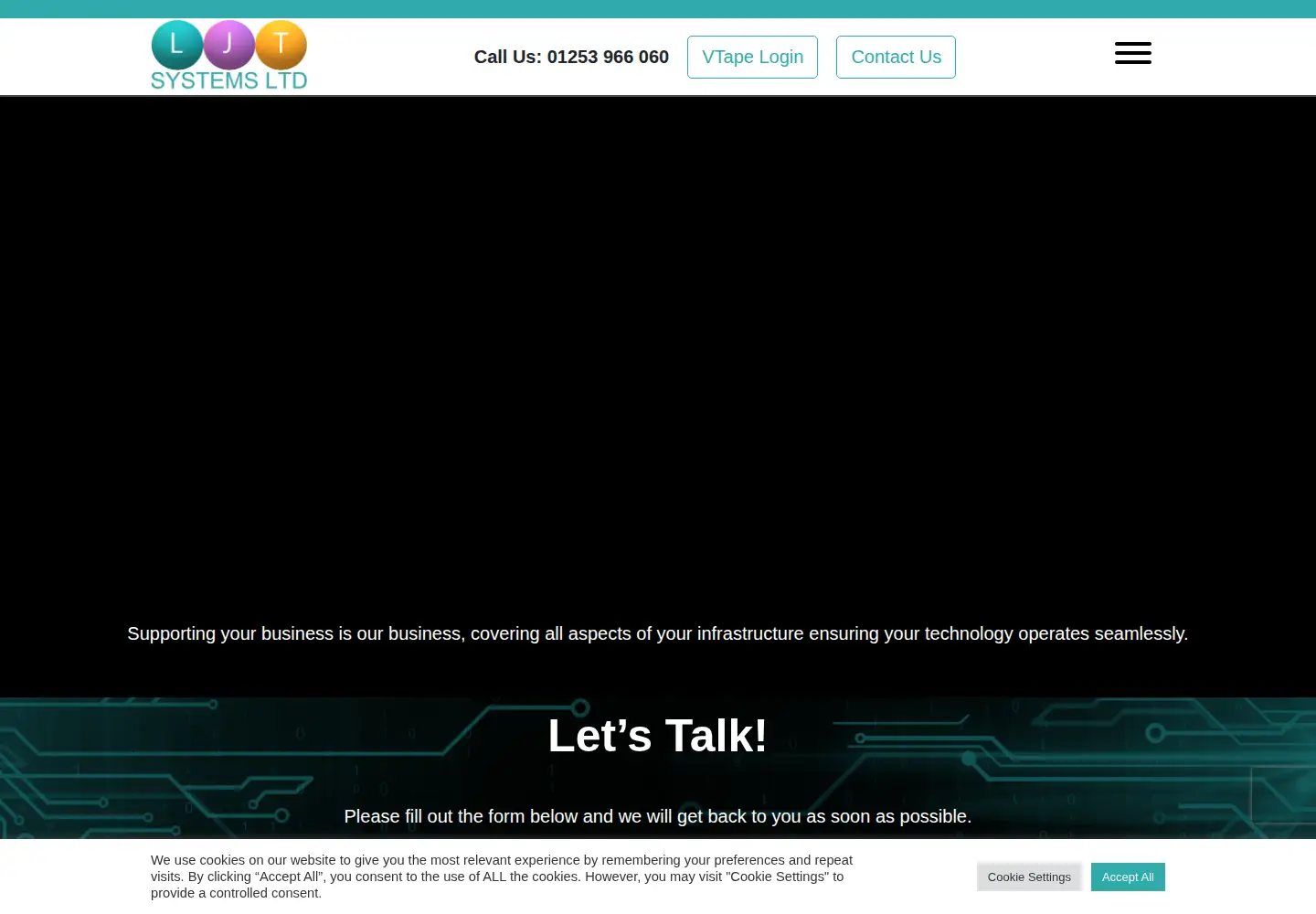 Screenshot of ljtsystems.co.uk