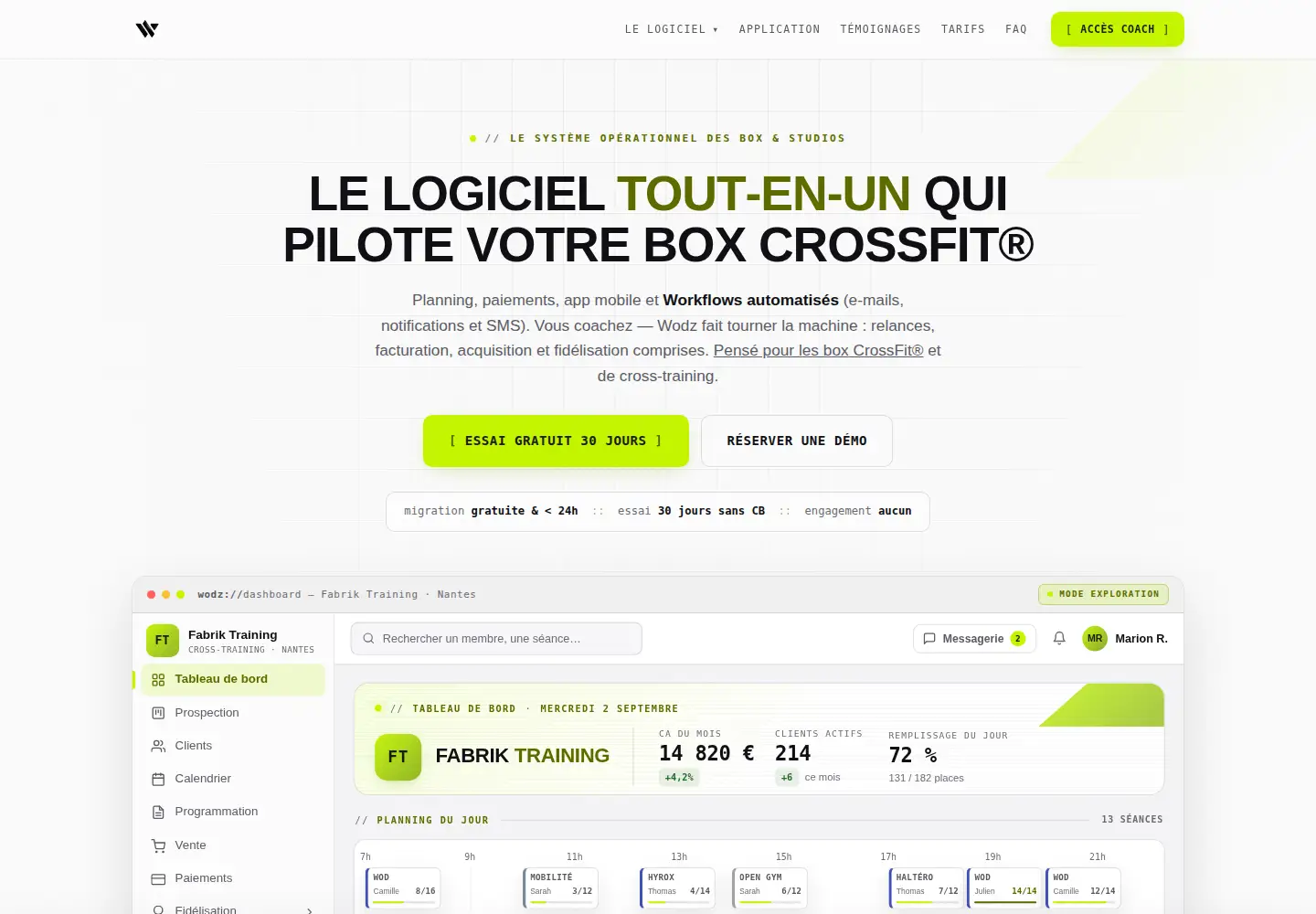 Screenshot of wodz.app