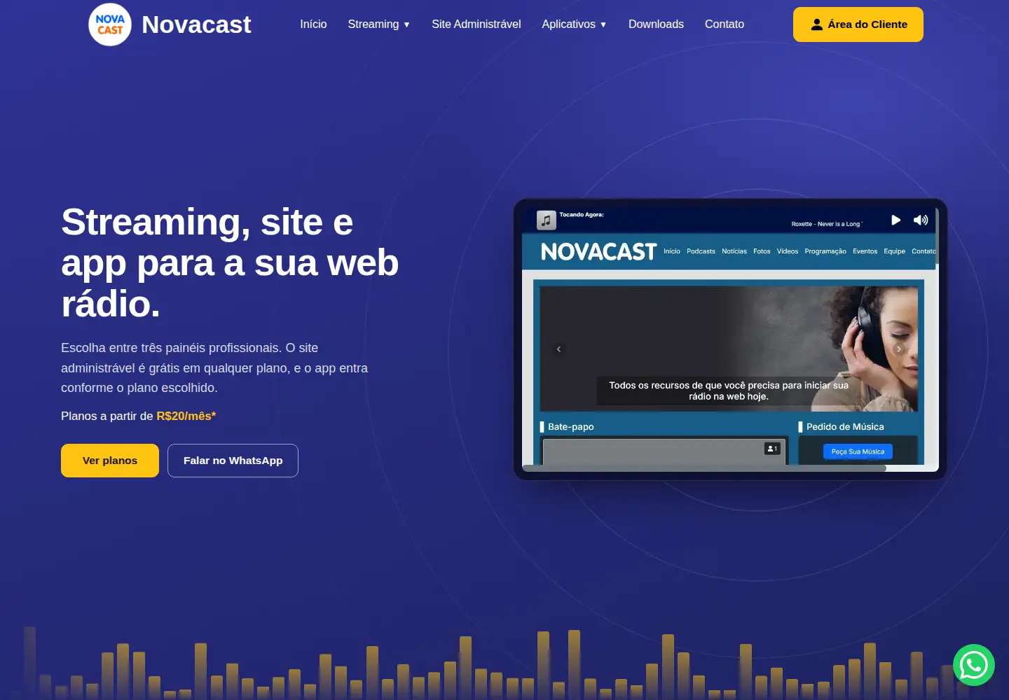 Screenshot of novacast.com.br