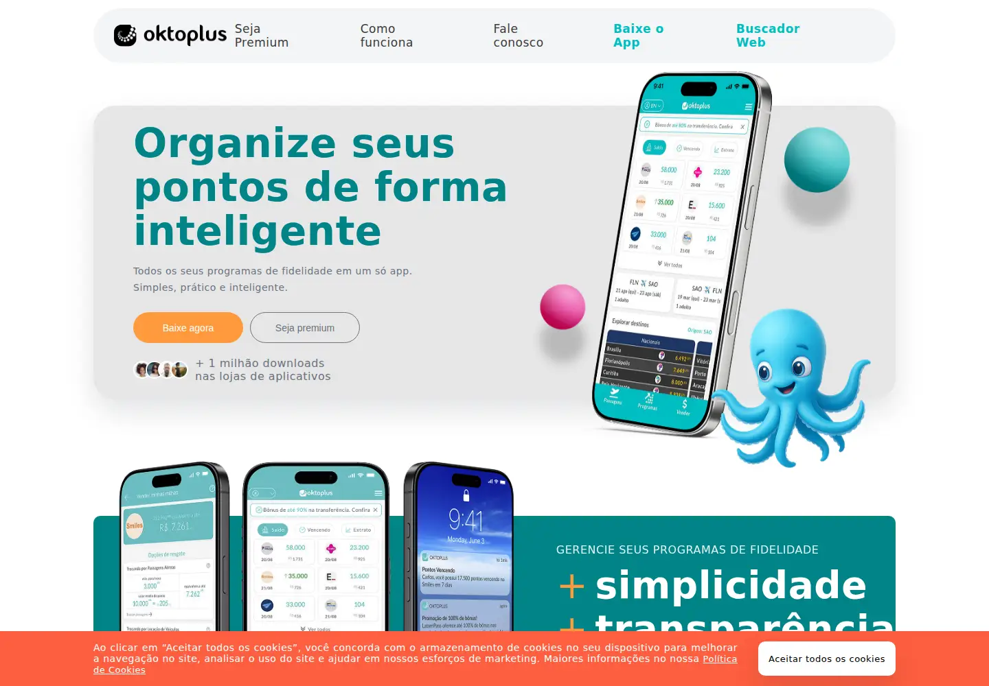 Captured homepage of oktoplus.com.br in the current scan