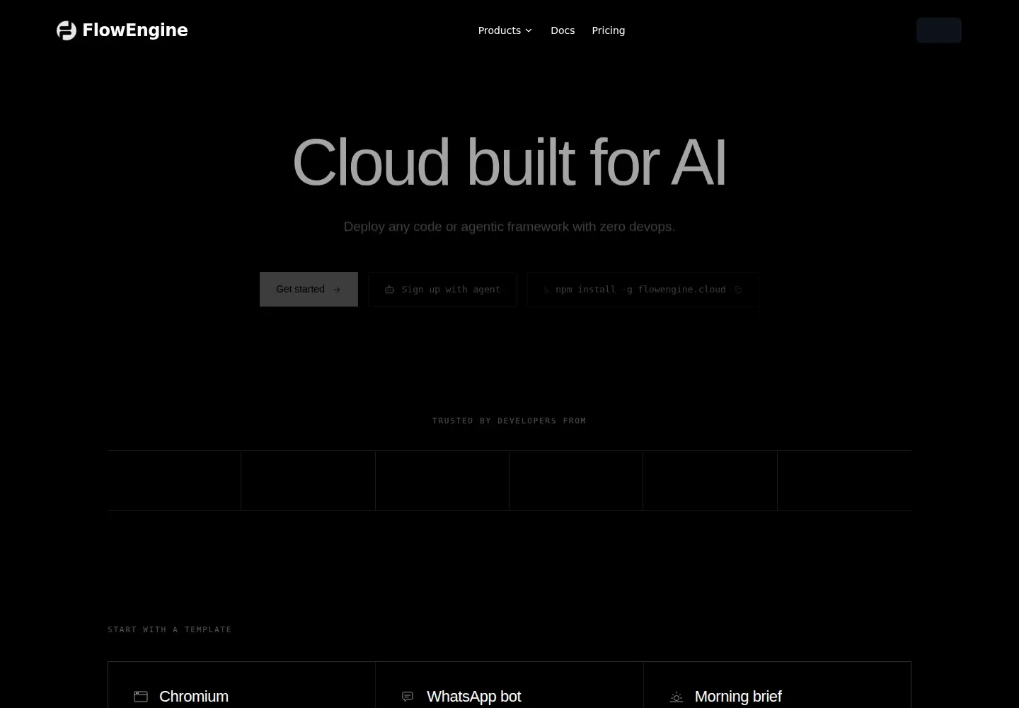 Screenshot of flowengine.cloud