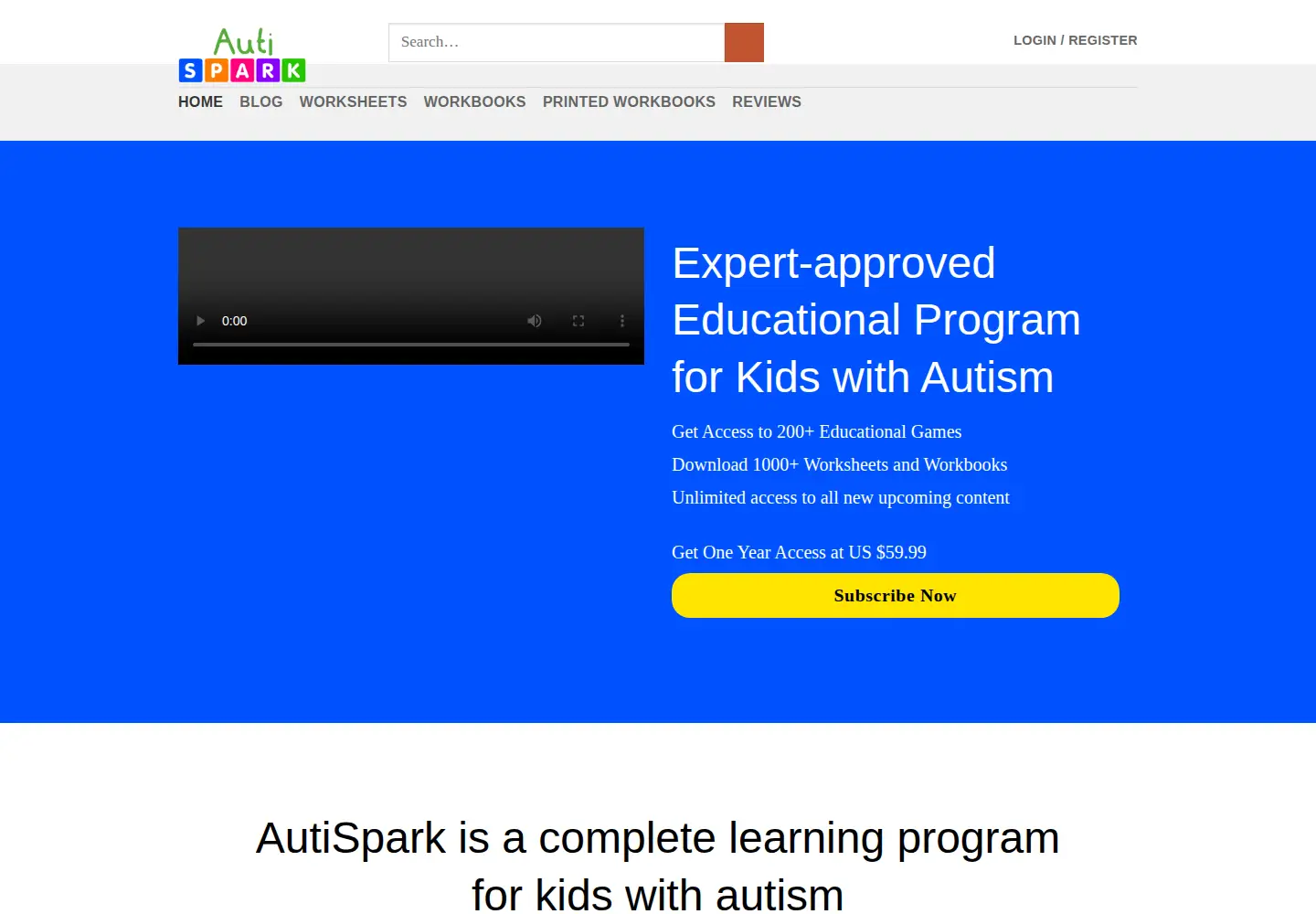Screenshot of autispark.com