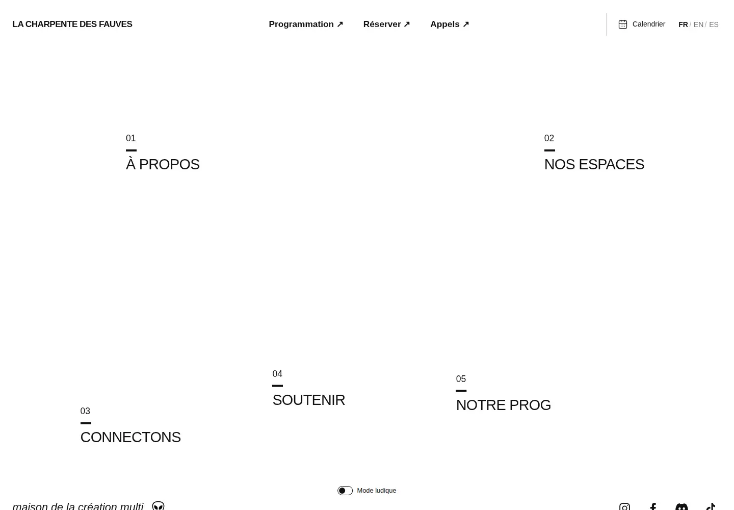 Screenshot of charpentedesfauves.com