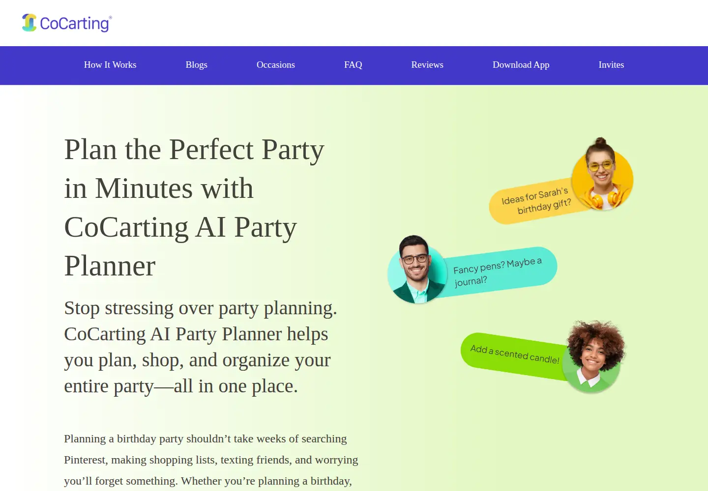 Screenshot of cocarting.com