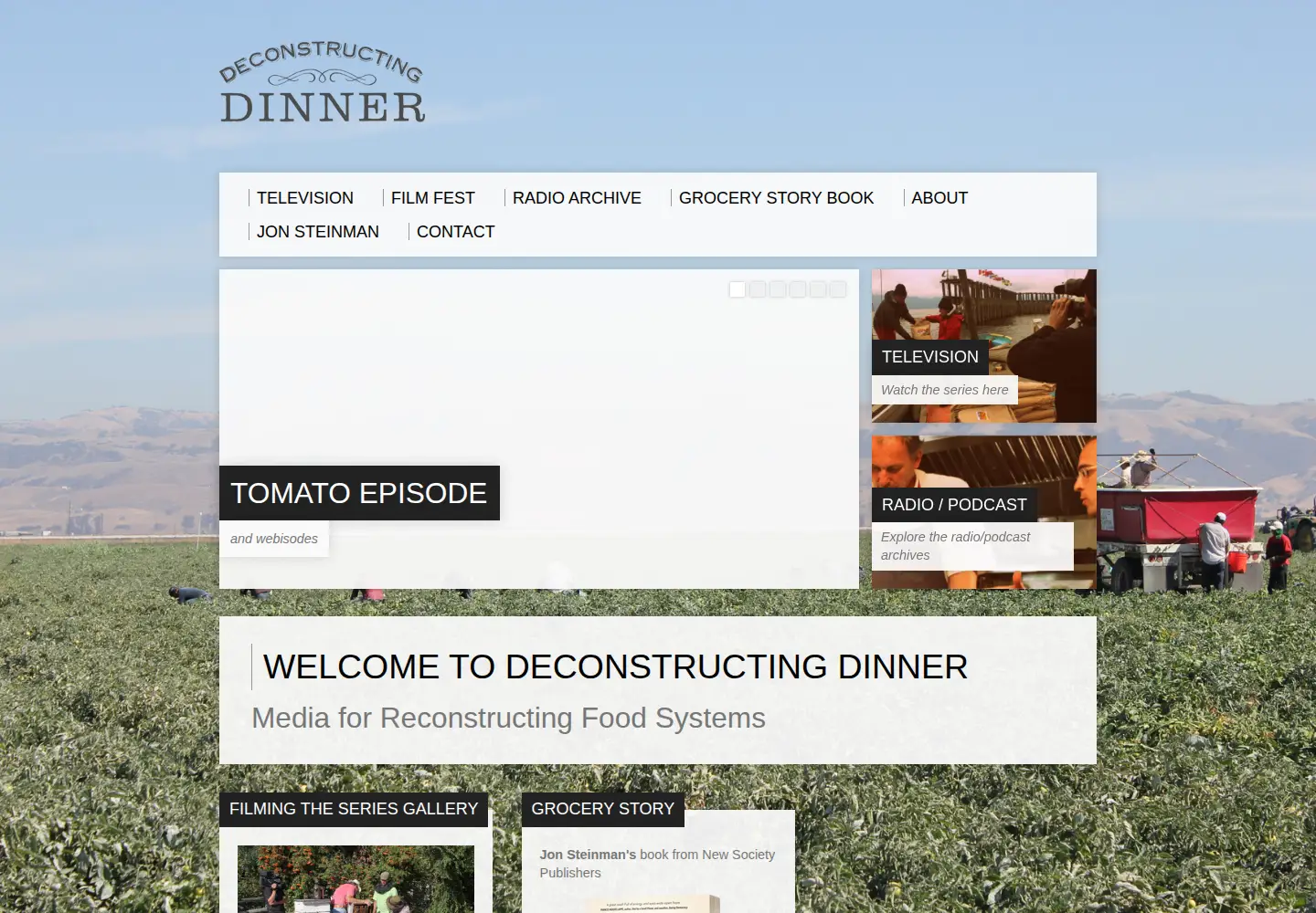 Screenshot of deconstructingdinner.com