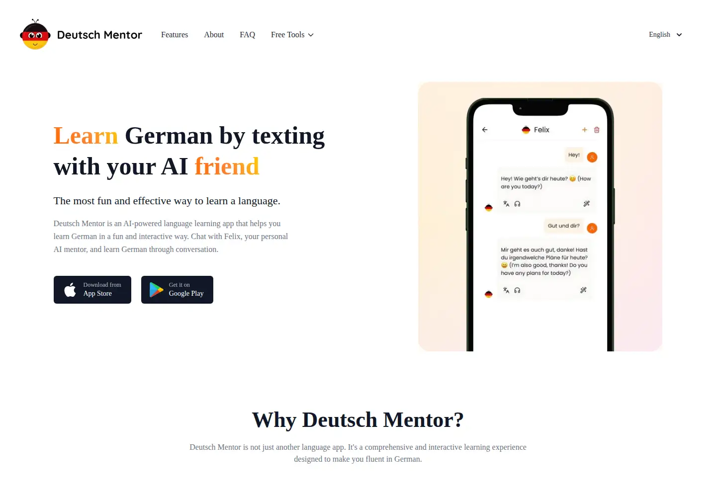 Screenshot of deutsch-mentor.com