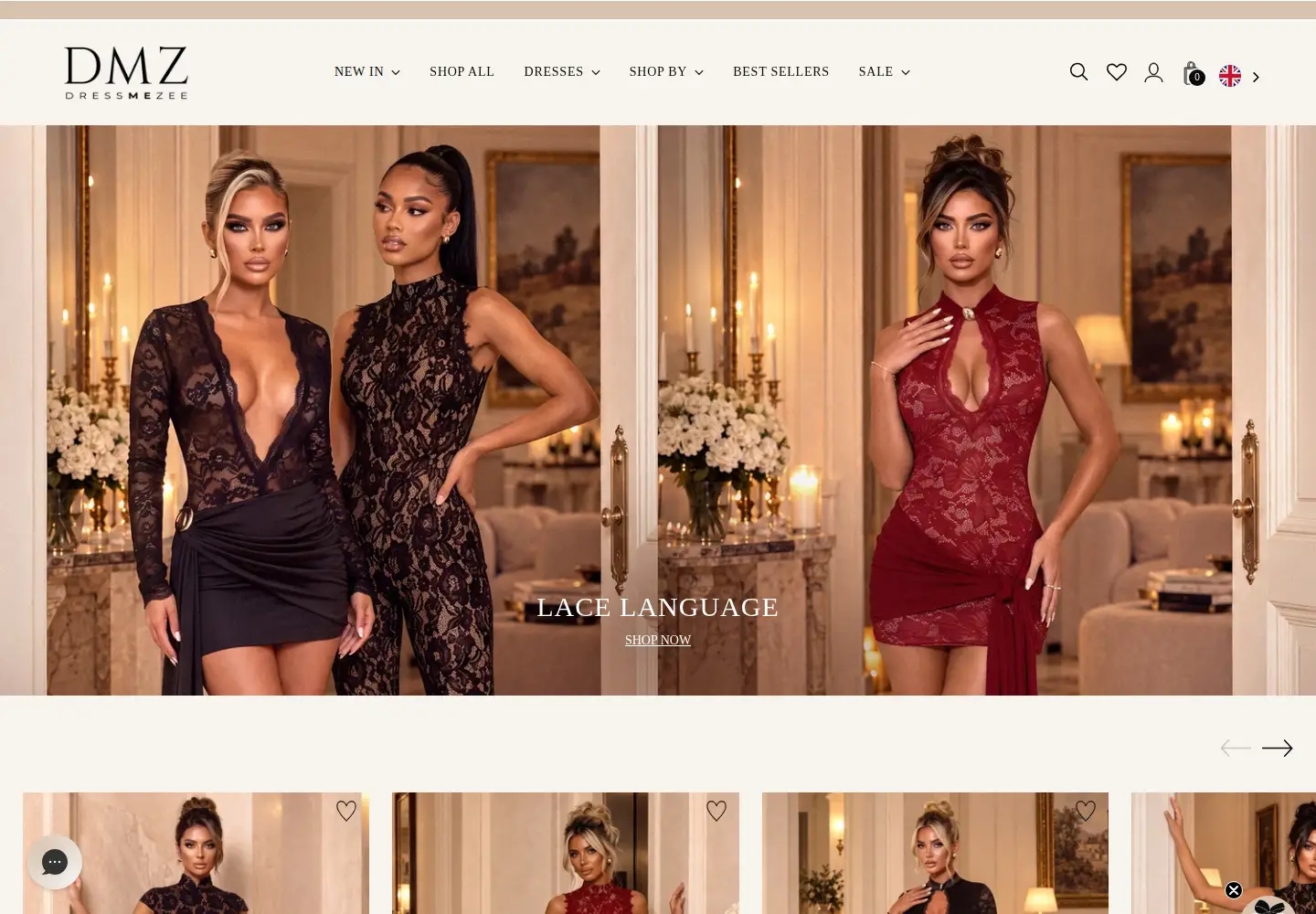 Screenshot of dressmezee.com