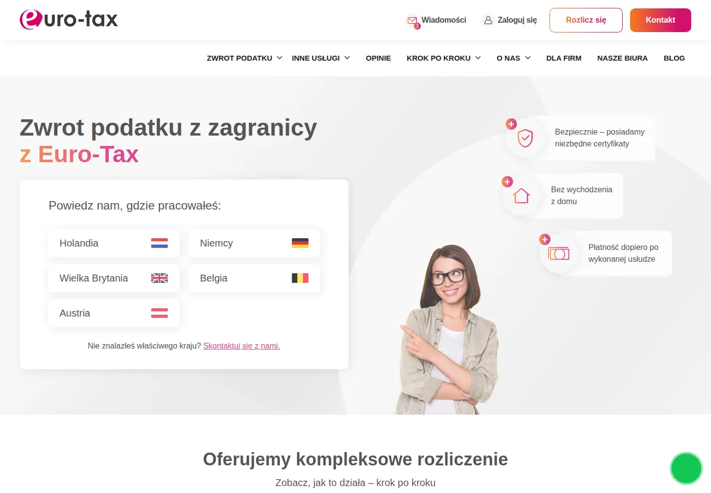 Captured homepage of euro-tax.com in the current scan