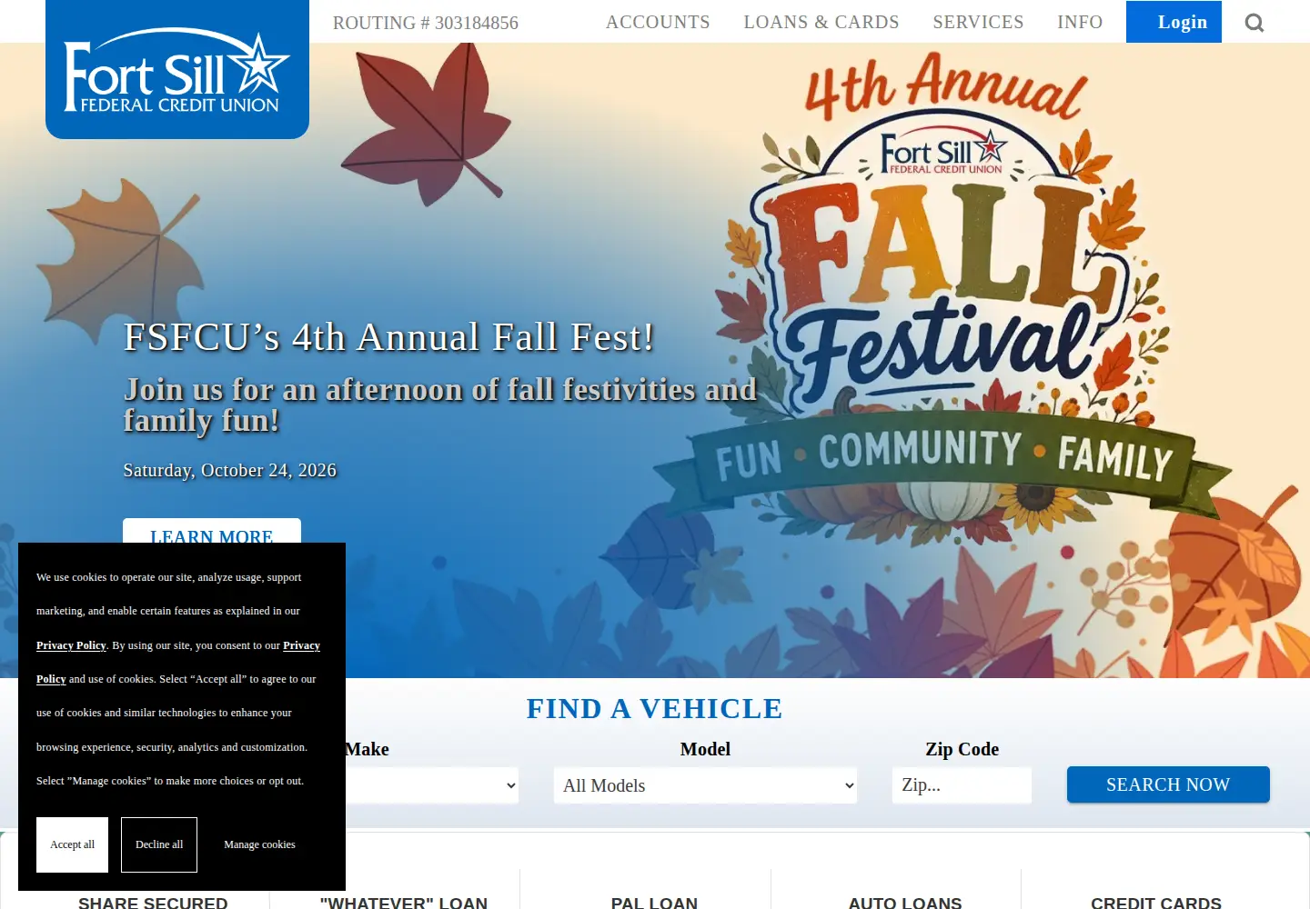 Screenshot of fsfcu.com