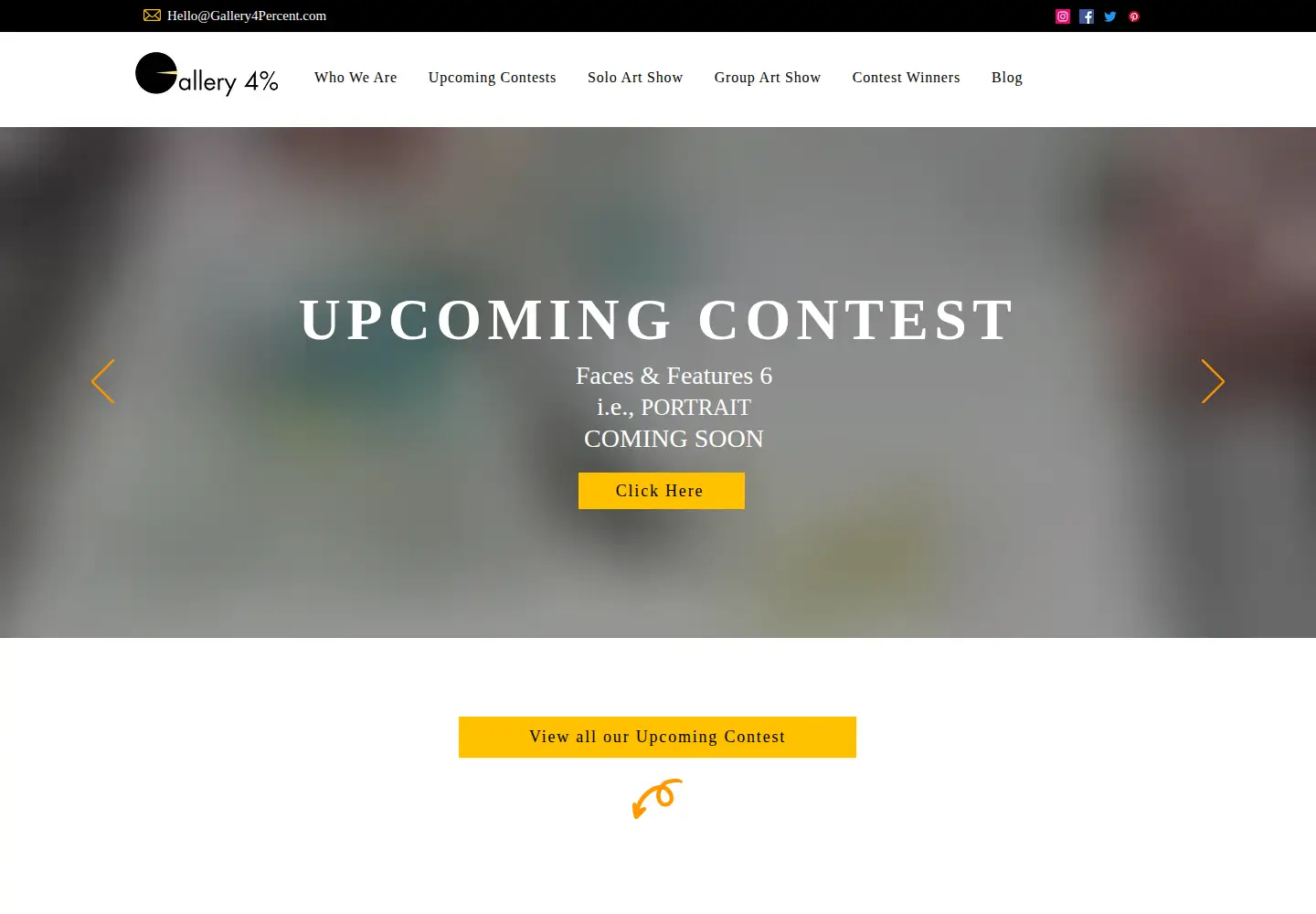 Screenshot of gallery4percent.com