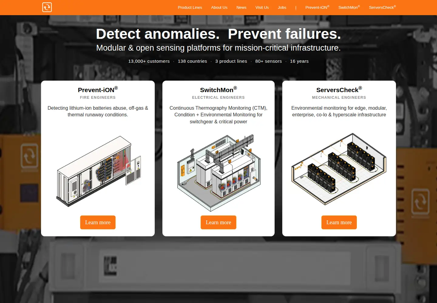 Screenshot of infrasensing.com