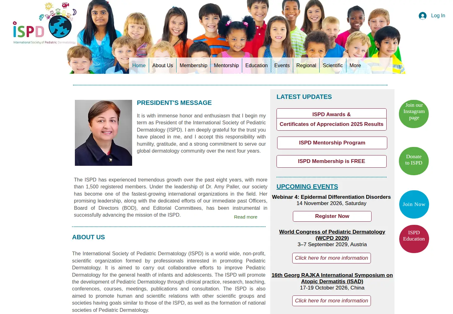 Screenshot of ispedderm.com