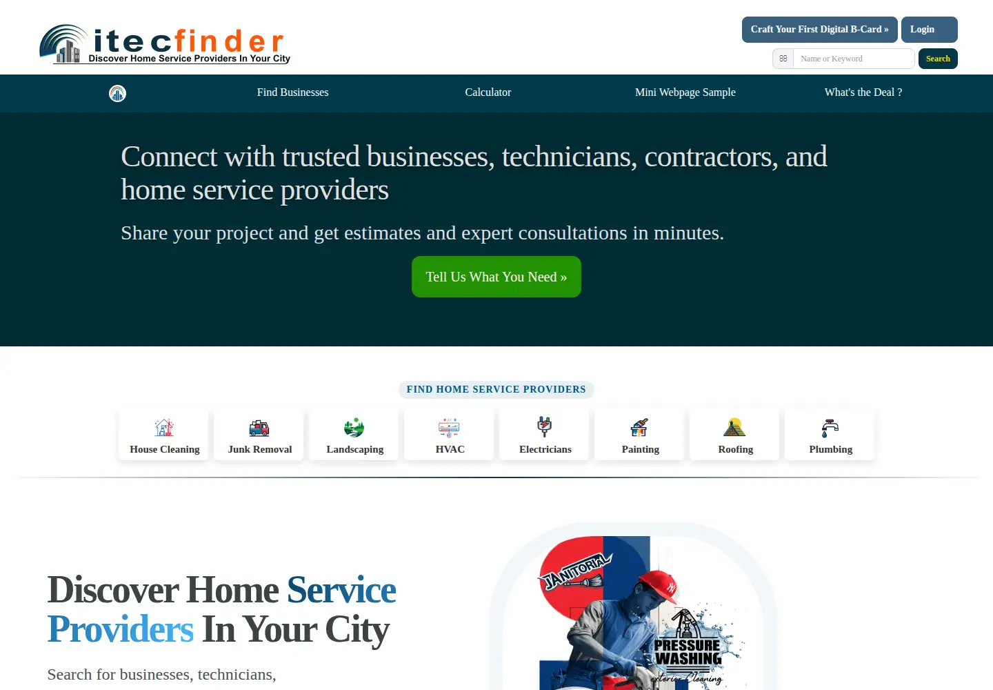 Screenshot of itecfinder.com