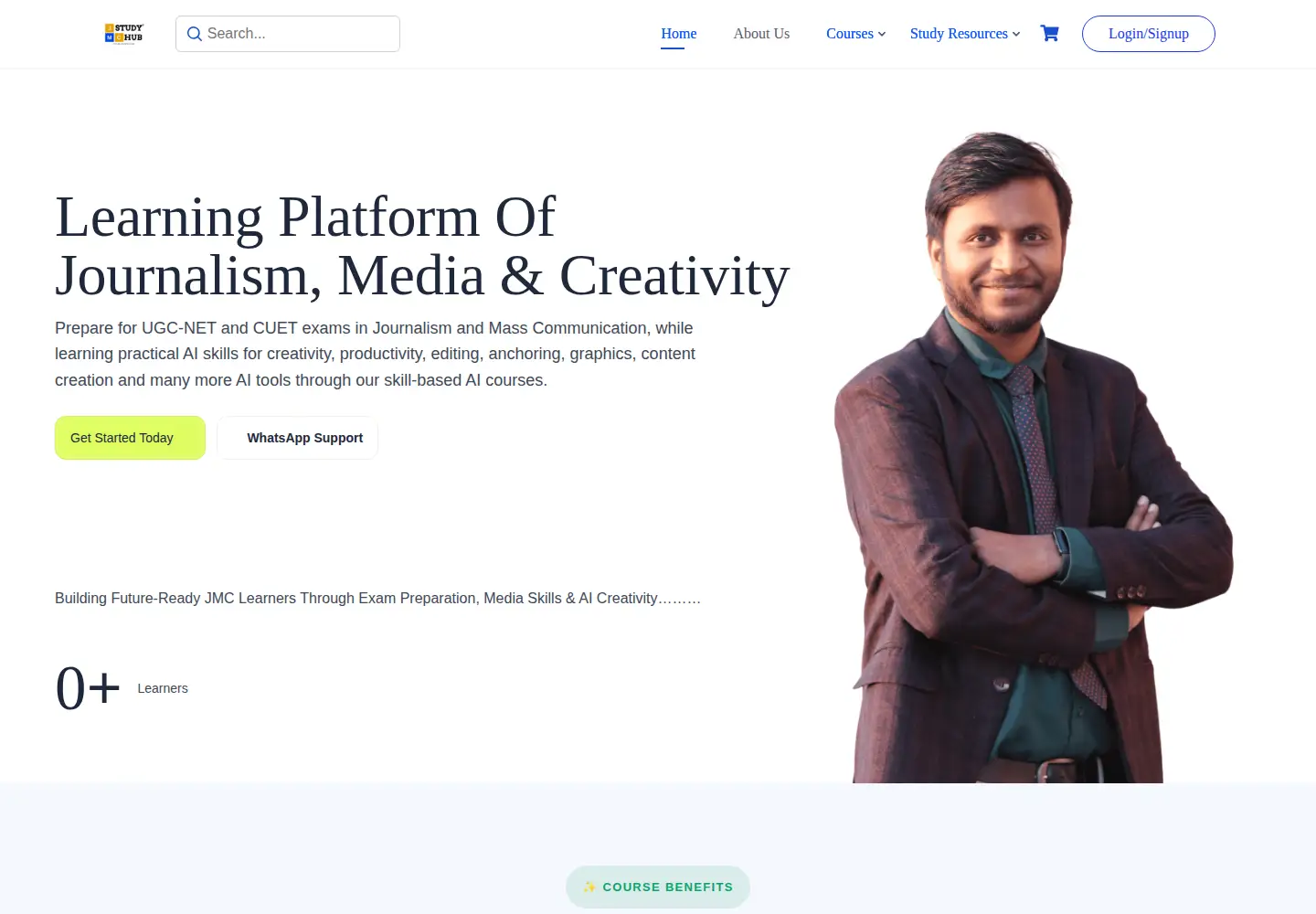 Screenshot of jmcstudyhub.com