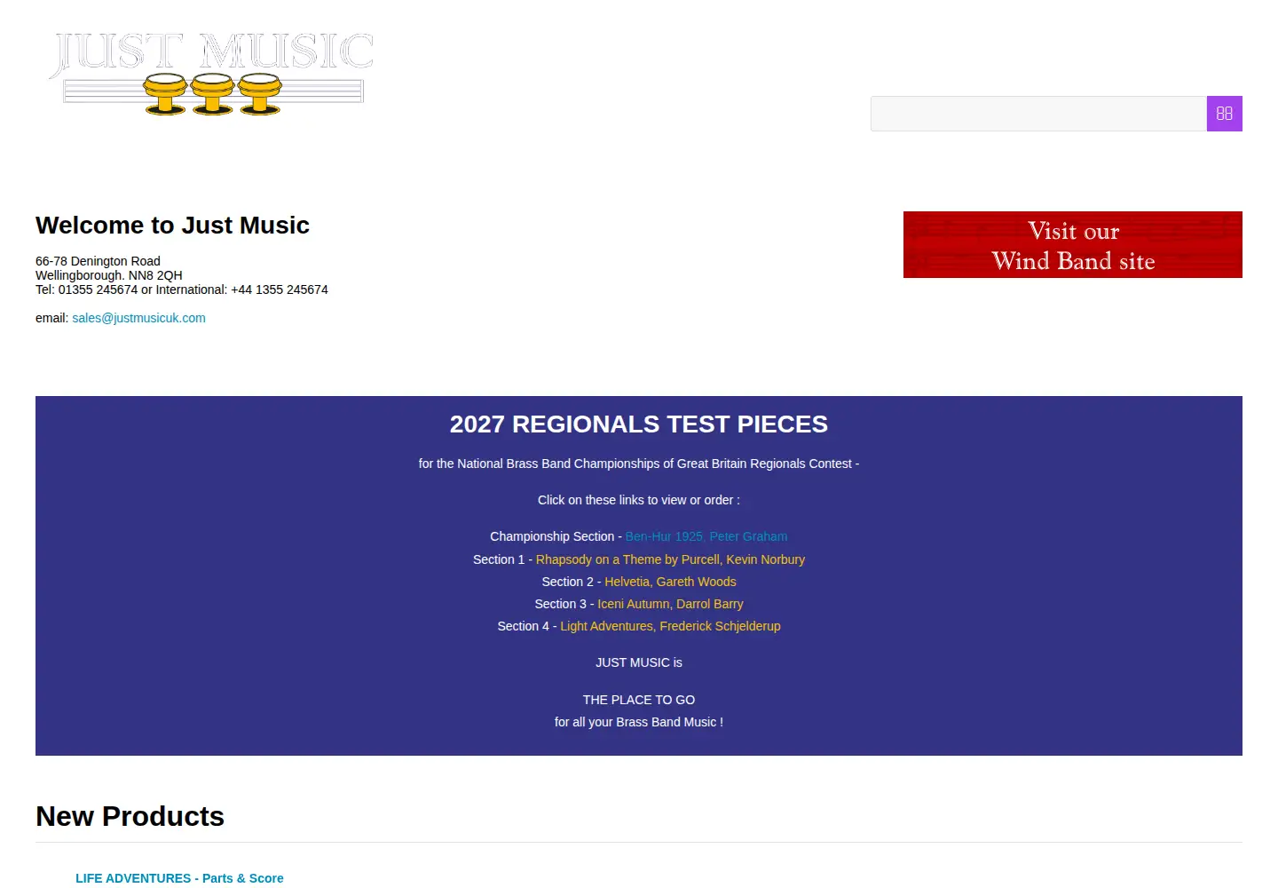 Screenshot of justmusicuk.com
