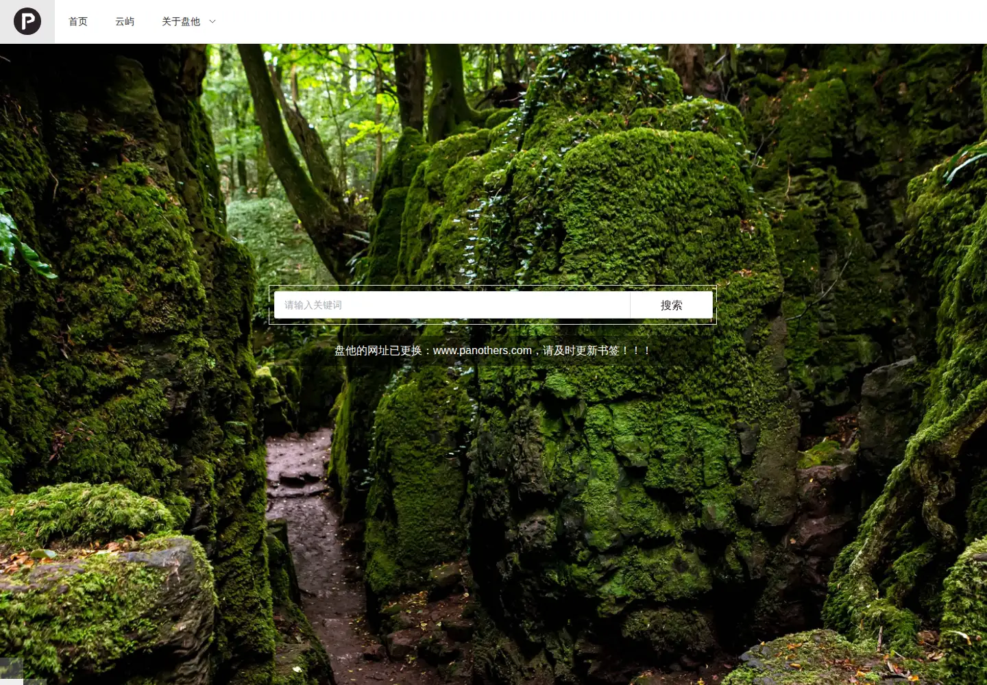 Captured homepage of panothers.com in the current scan