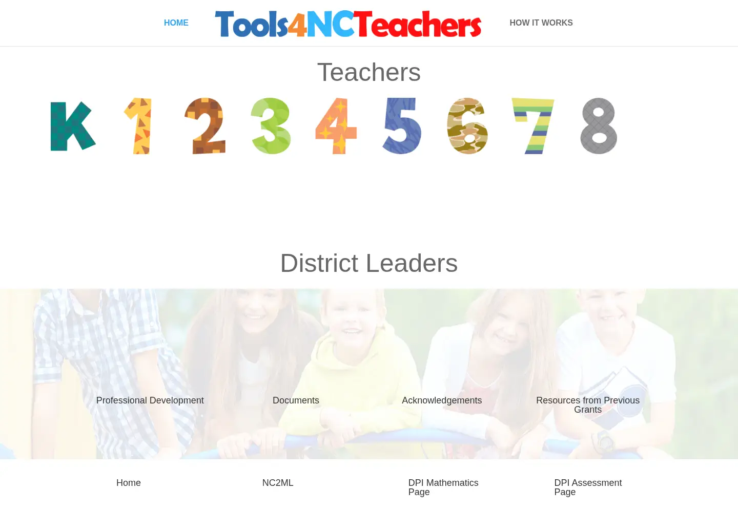 Captured homepage of tools4ncteachers.com in the current scan