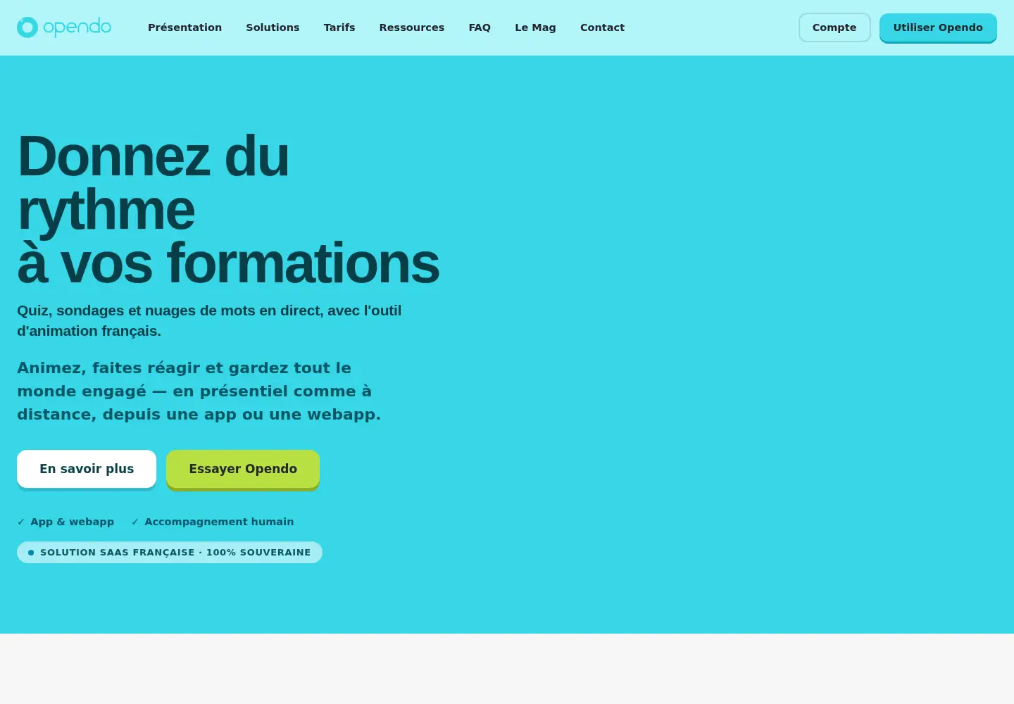 Screenshot of opendo.fr