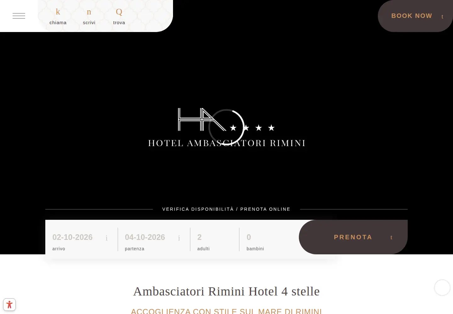 Screenshot of hotelambasciatori.it
