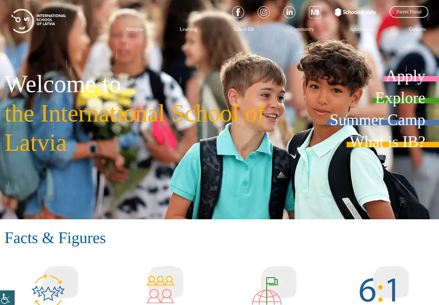 Screenshot of isl.edu.lv