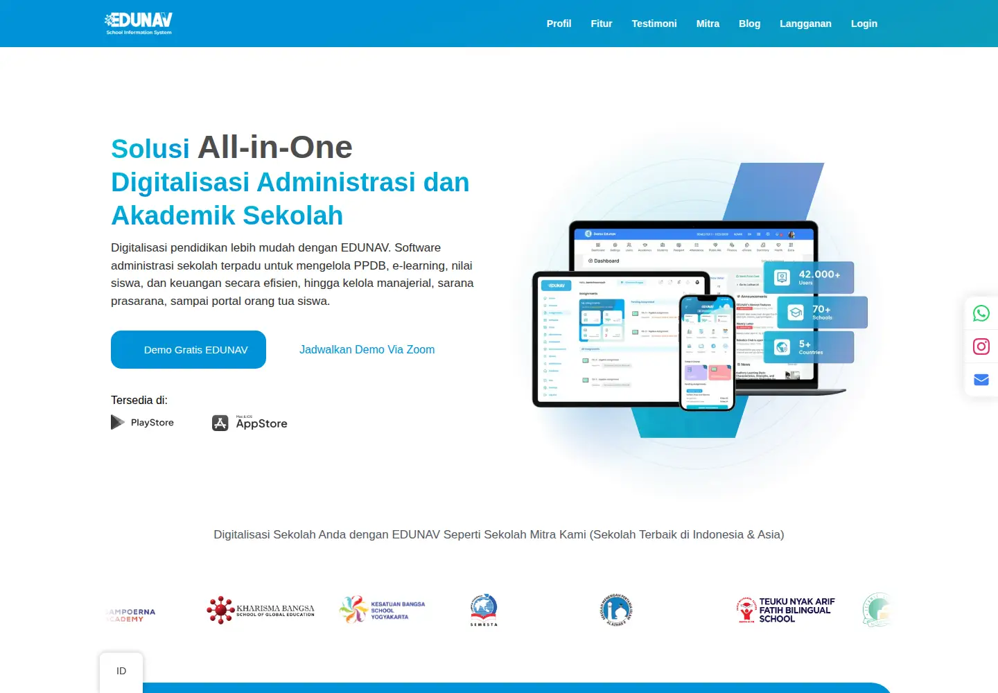 Screenshot of edunav.net