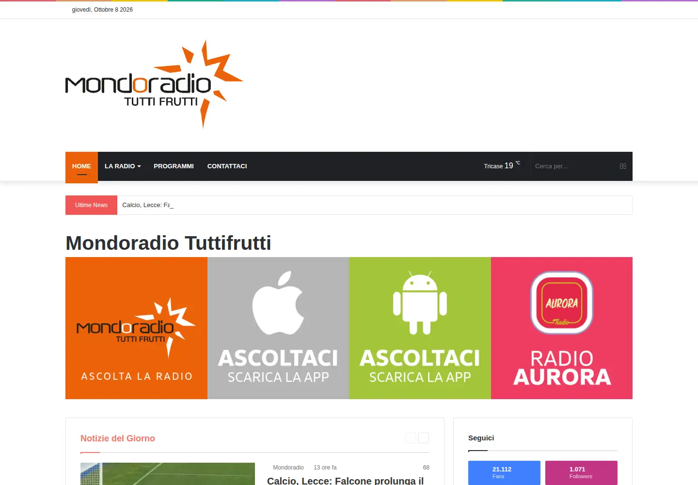 Screenshot of mondoradio.net