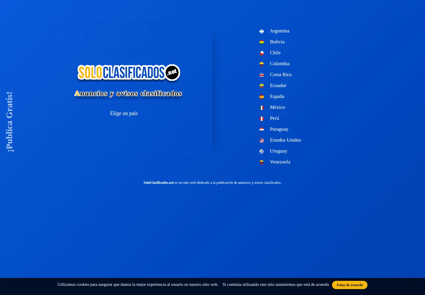 Screenshot of soloclasificados.net