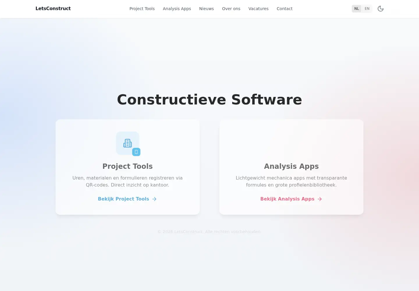 Screenshot of letsconstruct.nl