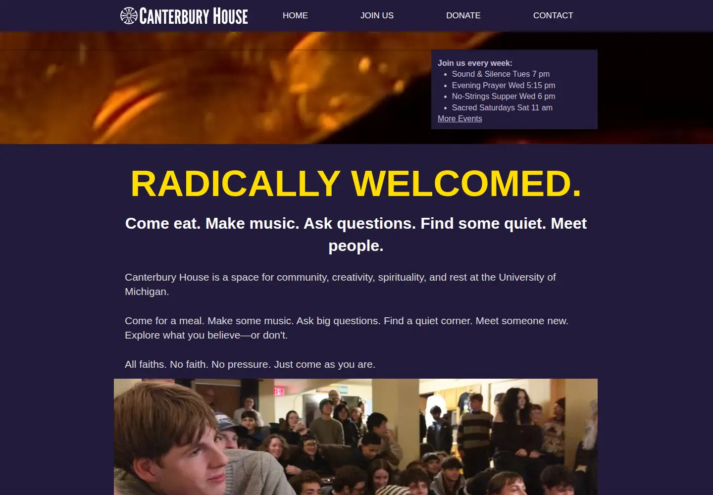 Screenshot of canterburyhouse.org