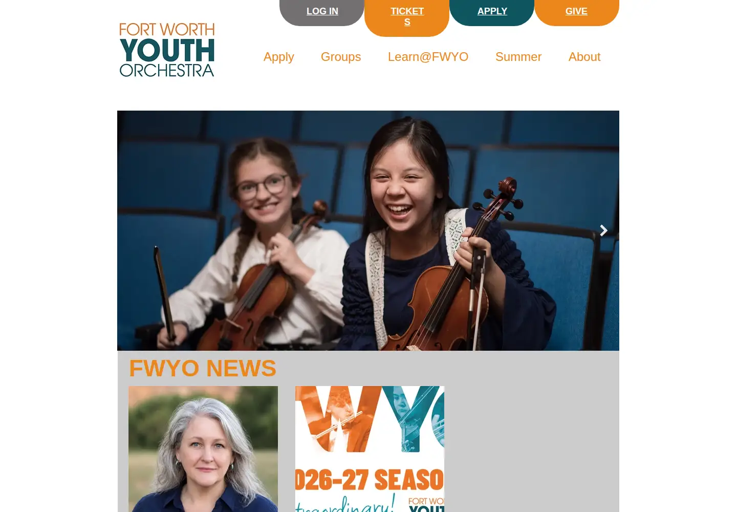Screenshot of fwyo.org