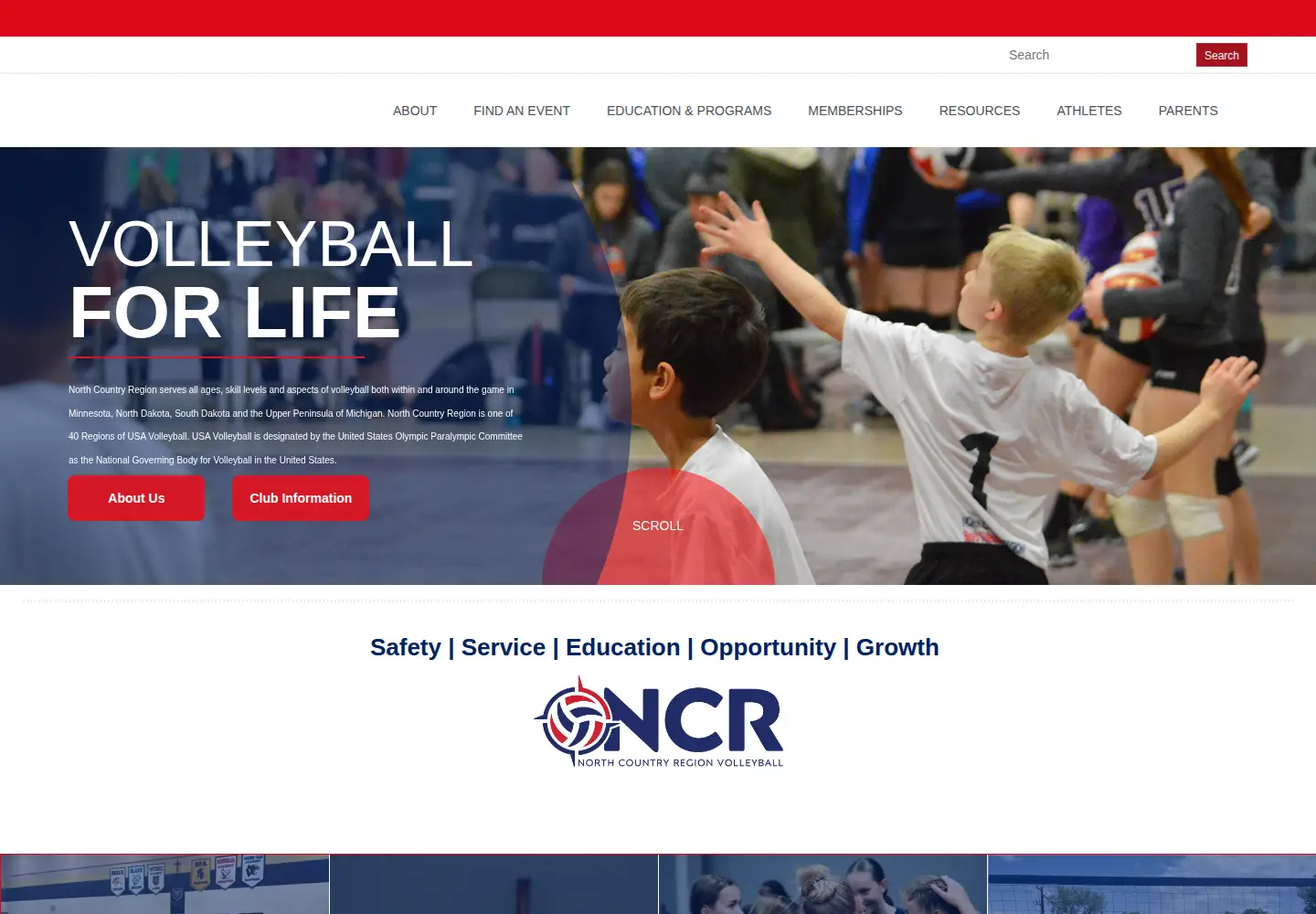 Captured homepage of ncrusav.org in the current scan