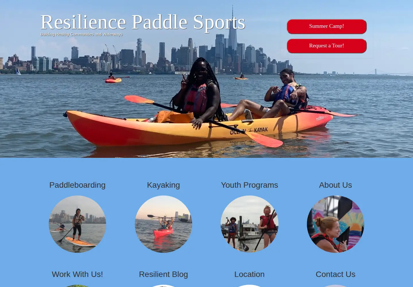 Screenshot of resilienceadventures.org