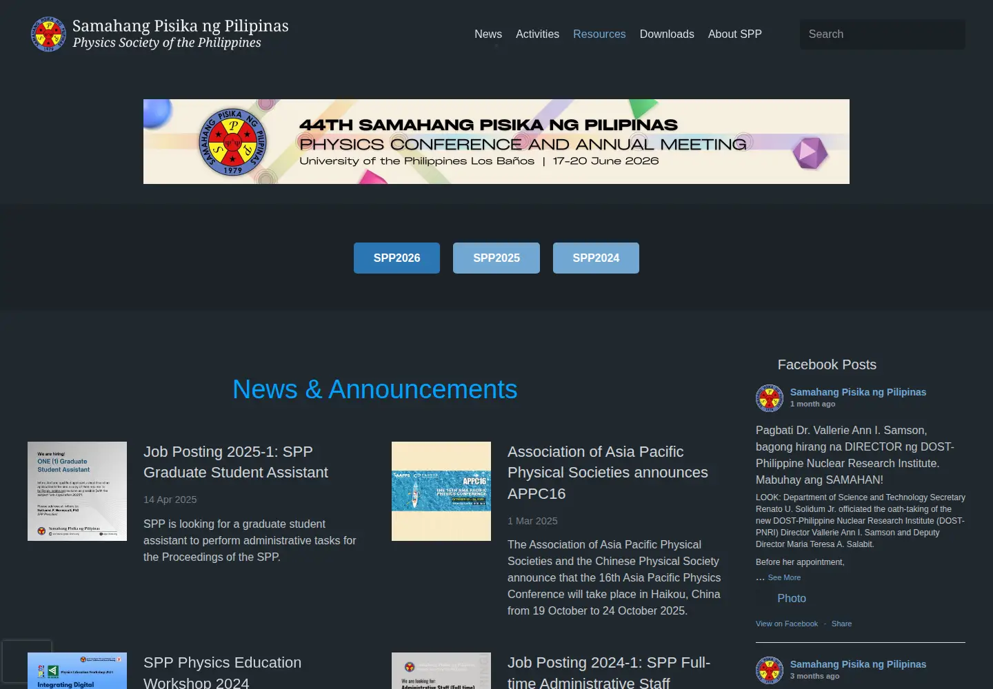 Captured homepage of spp-online.org in the current scan