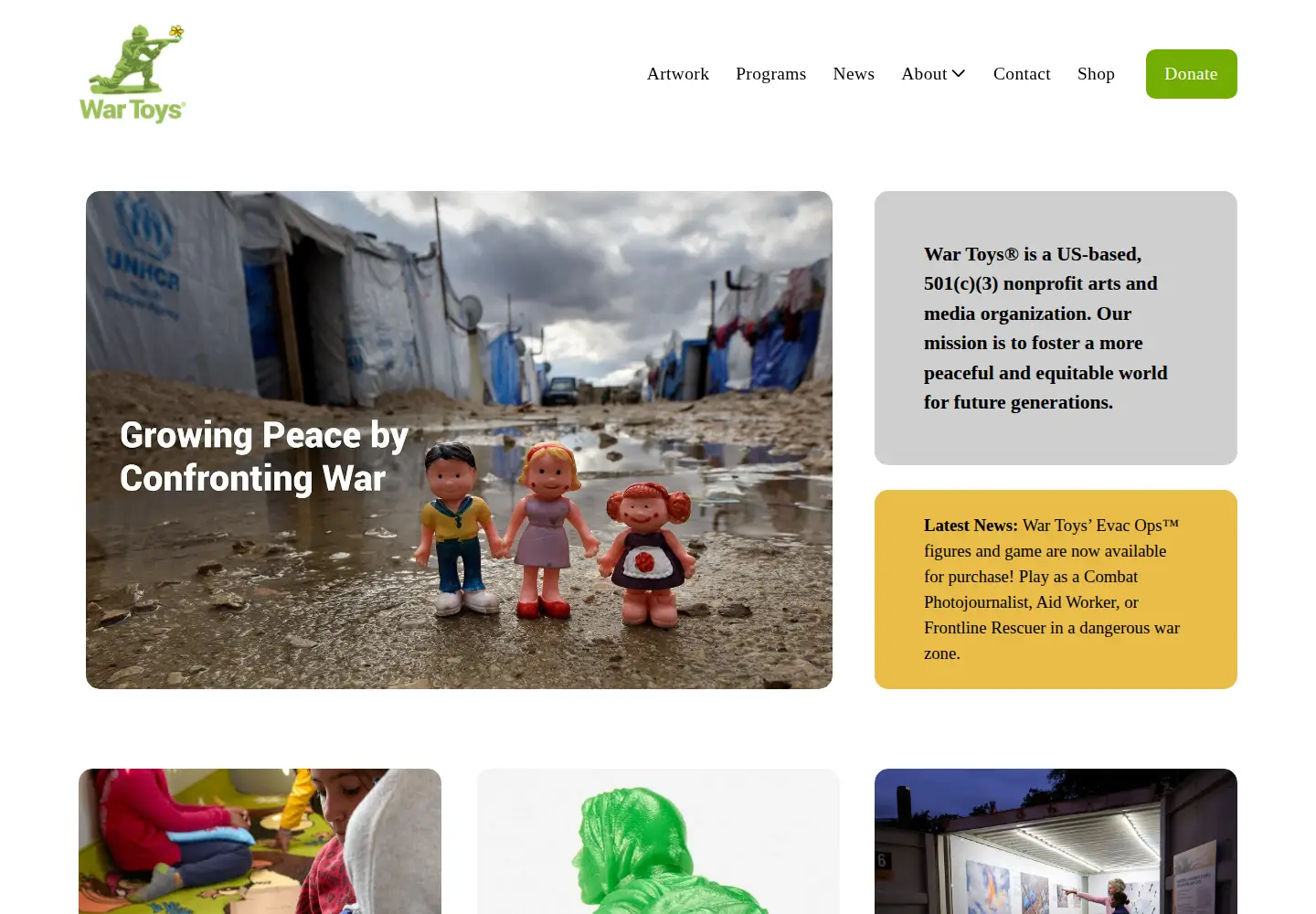 Screenshot of wartoys.org