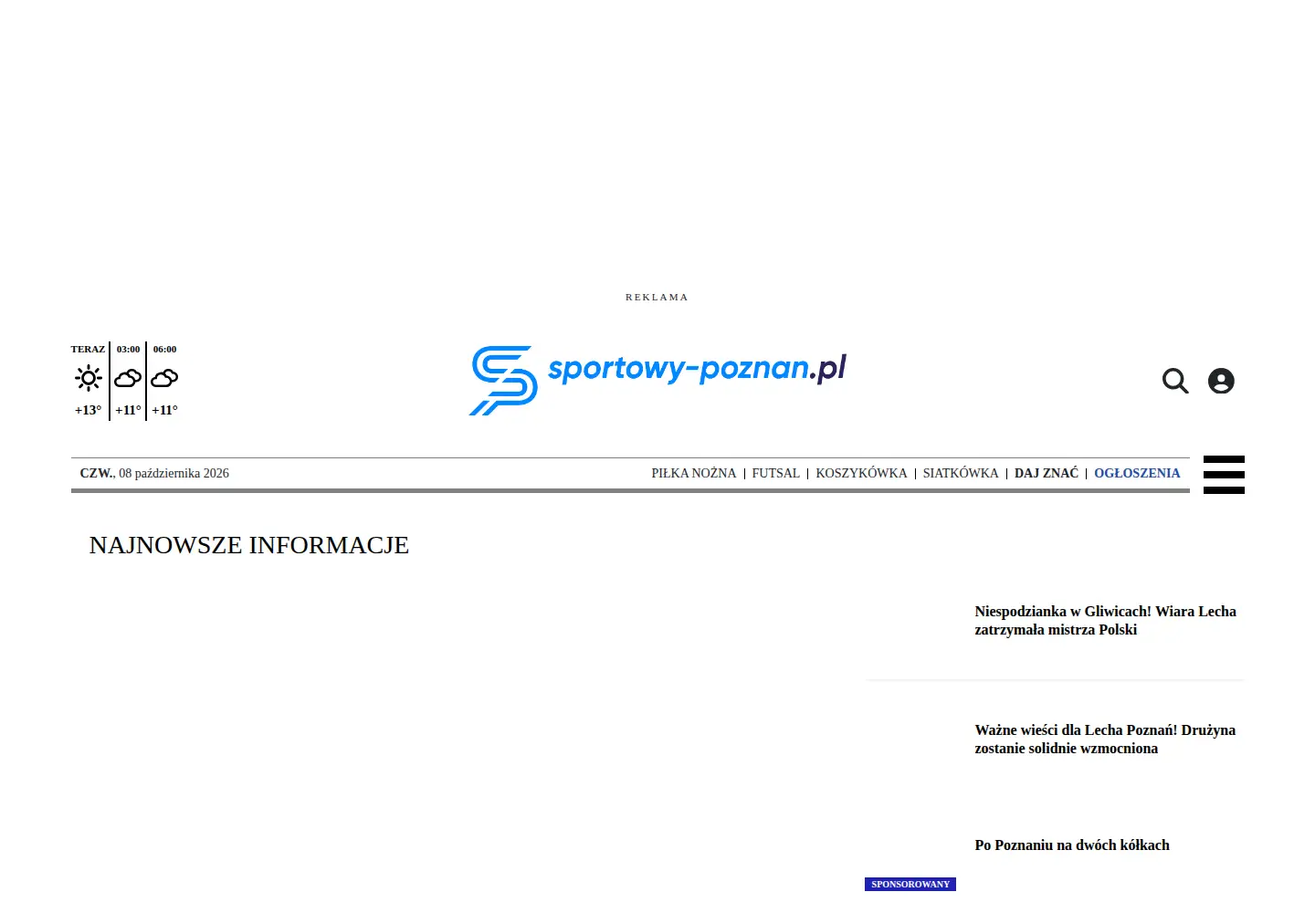 Screenshot of sportowy-poznan.pl