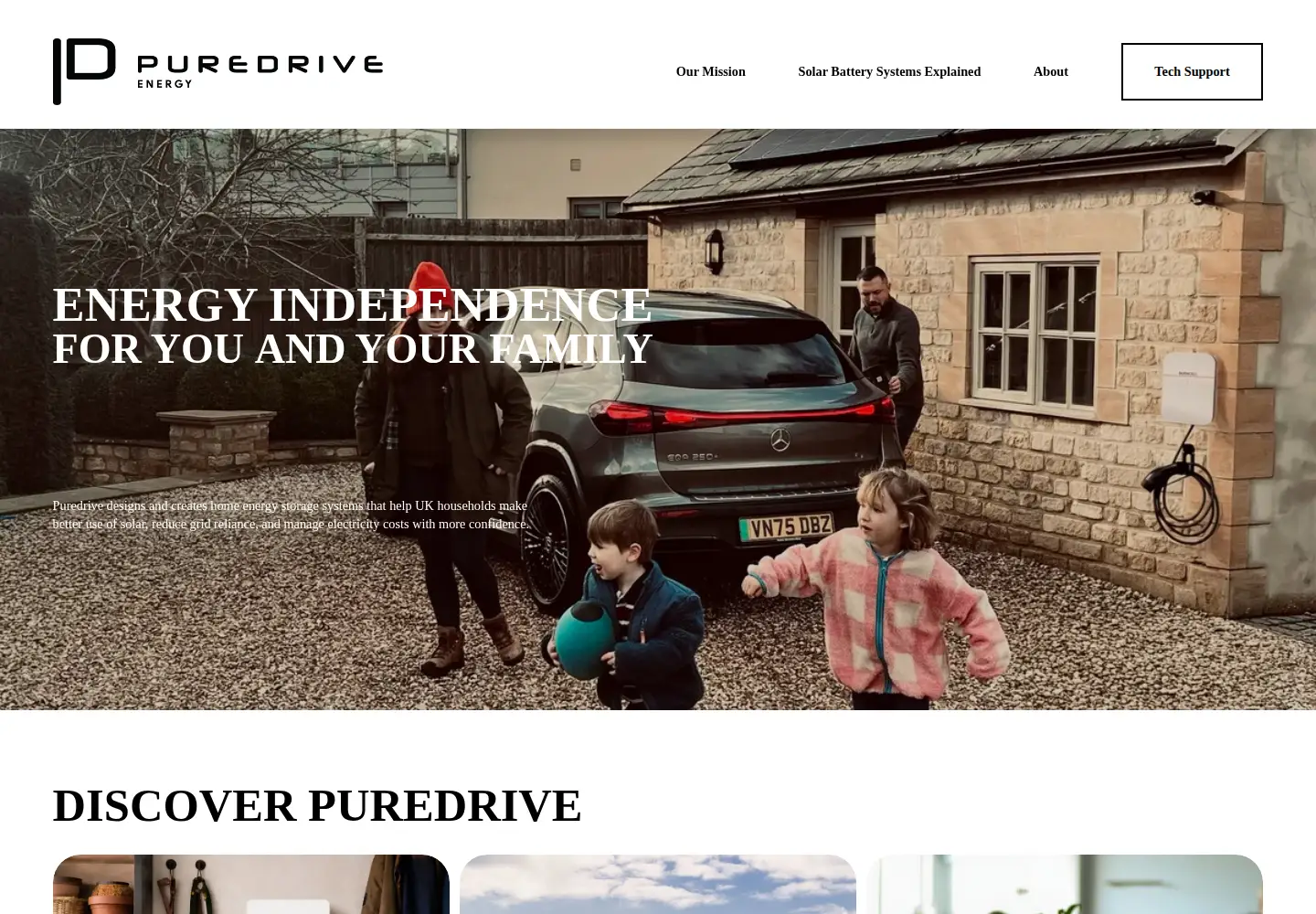 Captured homepage of puredrive-energy.co.uk in the current scan
