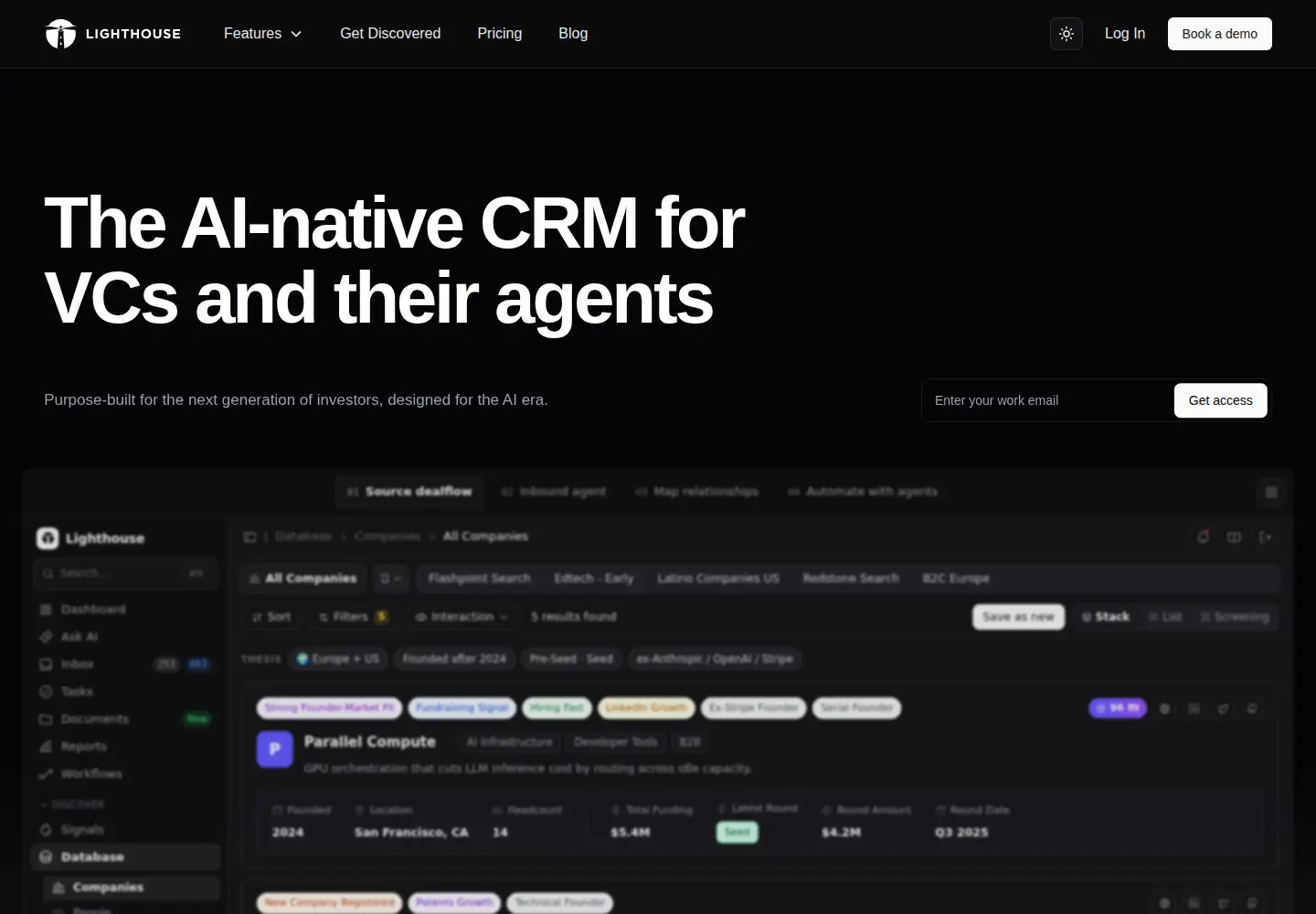 Screenshot of trylighthouse.vc